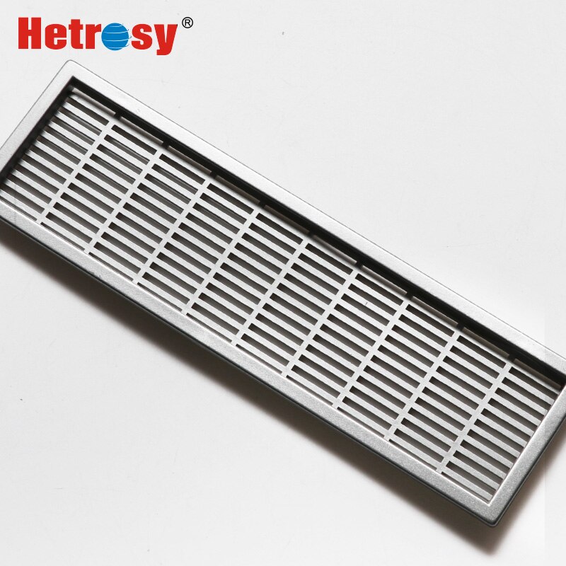 Hetrosy hardware plast rektangulær udluftning abs ventilator gitter dæksel ventilation til møbler åbent hul 6 x 22cm