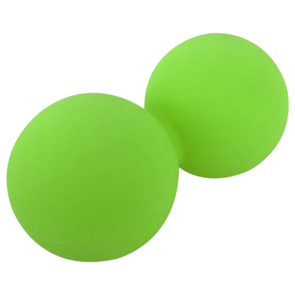 Peanut massage kugler dobbelt lacrosse kugle silikone dybt vævsmassage værktøj muskelaflastning mobilitetskugle til fysioterapi: Grøn
