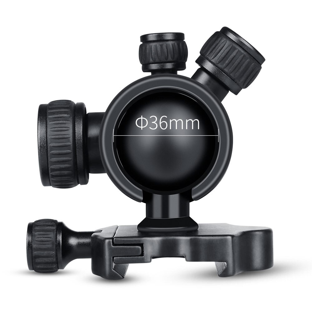 QZSD-02 aluminium 360 degrés panoramique pivotant caméra trépied rotule avec plaque de dégagement rapide pour appareils photo reflex numériques