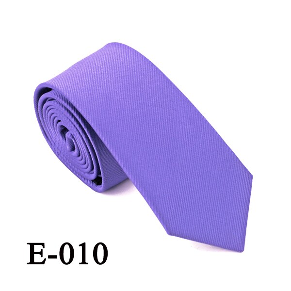 20 Styles Solid Men's Skinny Ties Plain Gravata Narrow Slim Ties Jacquard Woven Silk Ties for Mens Wedding Cravata 5.5cm: E010