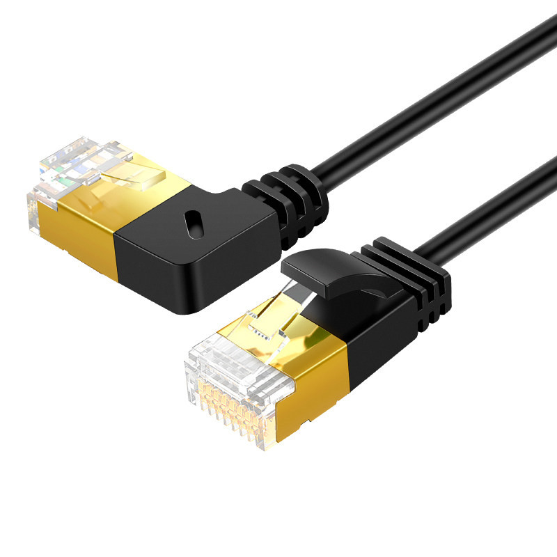 Ultratynn katt 7 ethernet-kabel  rj45 rettvinklet utp-nettverkskabel patchkabel 90 -gradere katt 6a lan-kabler til bærbar ruter tv-boks: Multi / 30m
