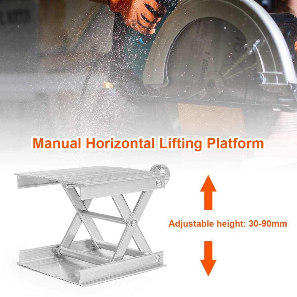 Carpentry Router Lifter Adjustable Engraving Laboratory Lift Platform Experiment Plate Table Manual Lifting Stand