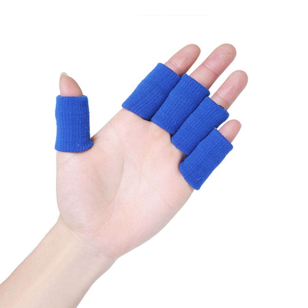 10pcs Sports Finger Cover Sweatband Stretchy Wrap Finger Sleeve Arthritis Support Volleyball Finger Protection