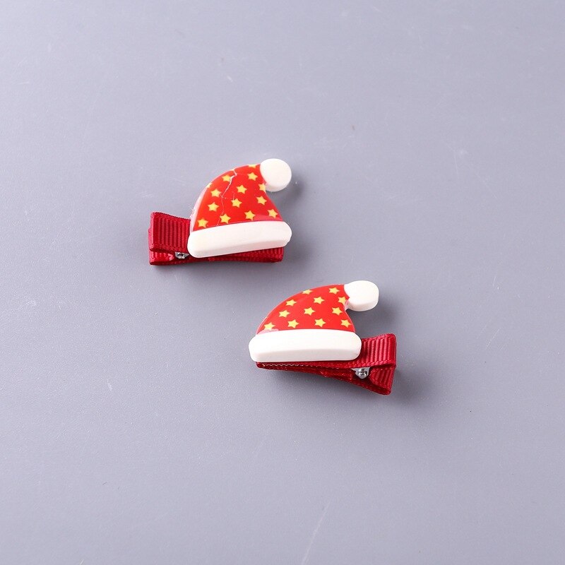 Baby Haar Clips Leuke Snap Clip Pins Kerstmissneeuwman Kerstman Kleur Haarspeldjes Kinderen Meisjes Haarspelden BB Clips: G