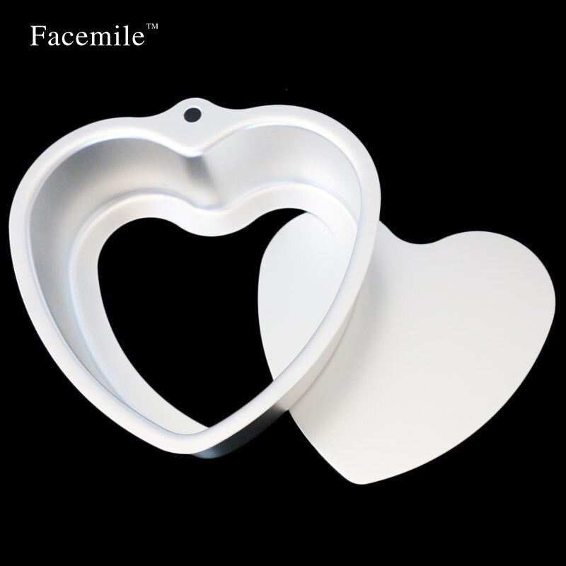 Facemile Love Hartvorm Rvs Cakevorm Bakken Gebak Mallen Bakvormen DIY Non-stick Cake Pan Twee Grootte kan Kiezen