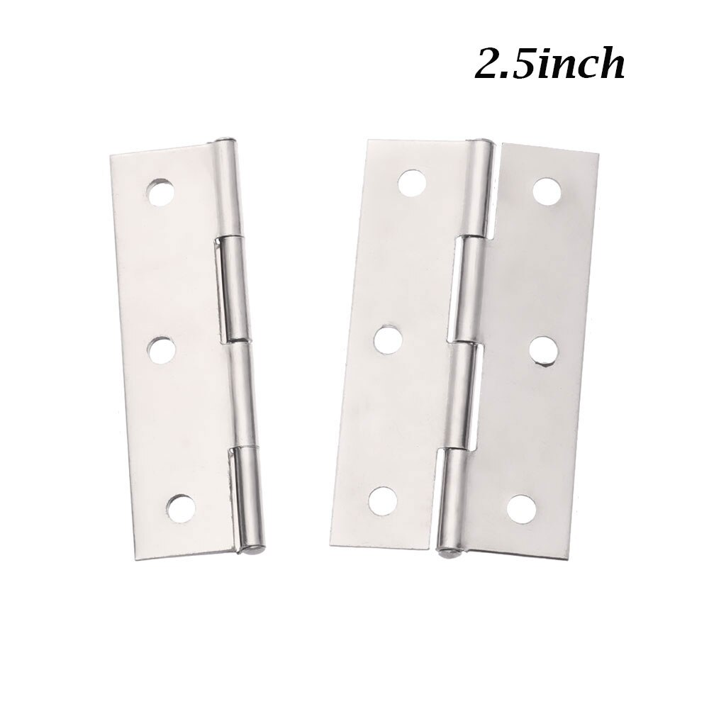 Stainless Steel Kitchen Cabinet Door Hinges Drawer Jewelry Boxes Hinges 1.5/2/2.5/3/4inch Pair of Furniture Fittings Hardware: 2.5inch