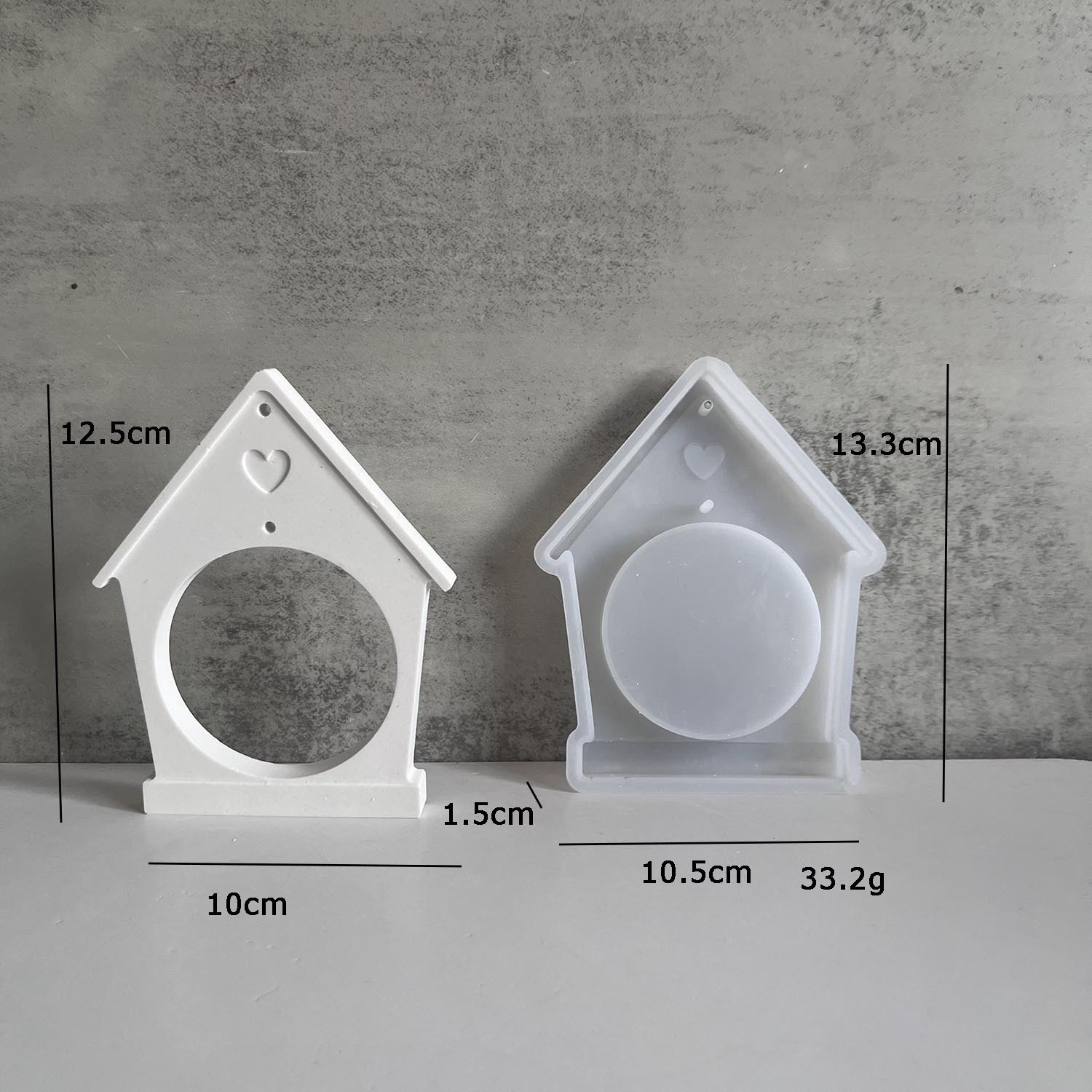 Decoratieve hanger met huisvogel, gemaakt van siliconen, mal voor lentevogel, gipsen ornament.: Lichtgroen