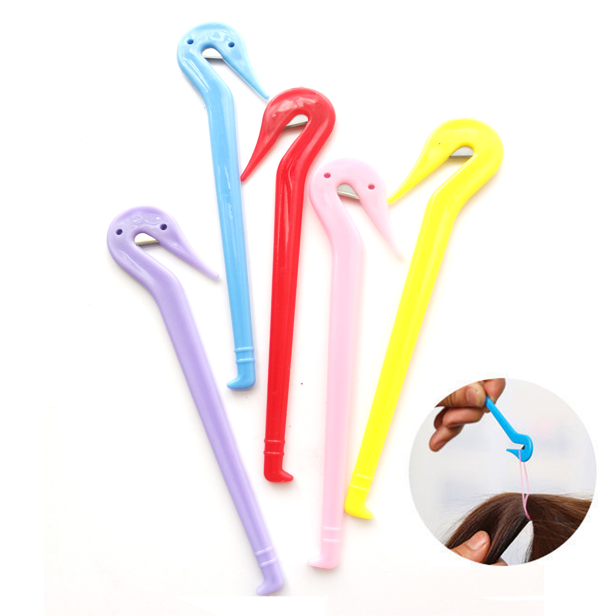 Cortador de goma de bandas para el cabello para niñas, herramienta de corte de bandas para la cabeza, removedor de corbatas, cuchillo de corte, herramienta de peinado de salón, 1 unidad