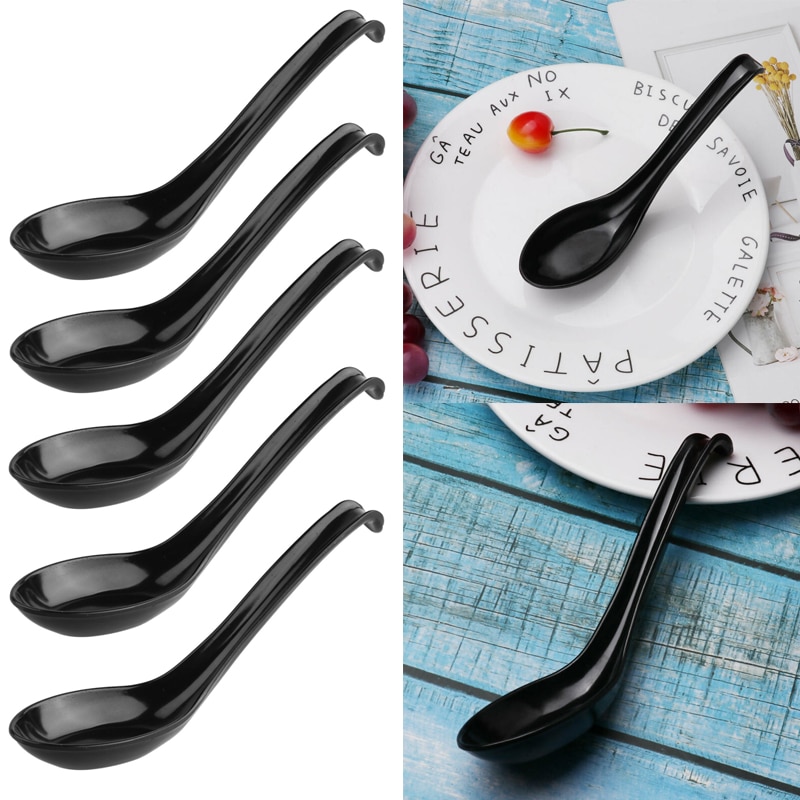 5/10Pcs Noodle Soup Spoons Japanese Ramen Noodles Spoon Long Handle Restaurants Cooking Table Utensil Spoon Tools