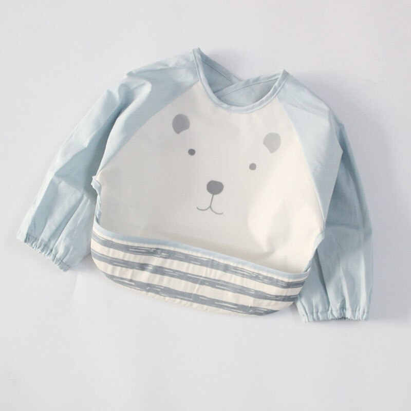 Bavaglini Cute Baby Manica Lunga Impermeabile Bambini Grembiule Grembiule di Alimentazione Grembiule Bavaglino Burp Vestiti Morbido Mangiare Bambino Baberos Bavoir Abbigliamento: NO 6