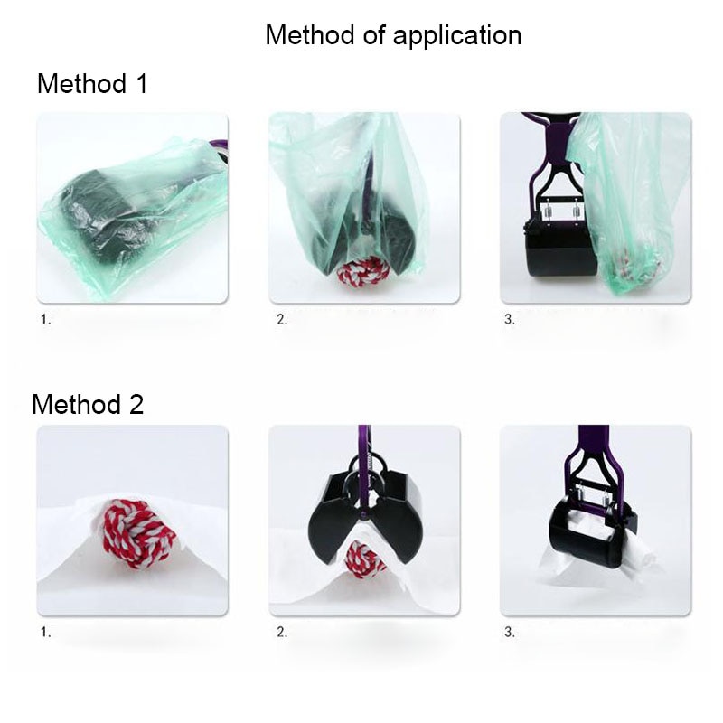 Cat Dog Pooper Scooper Waste Easy Pickup Walking Pet Puppy Poo Poop Grabber Picker Cleaning Tool DIN889