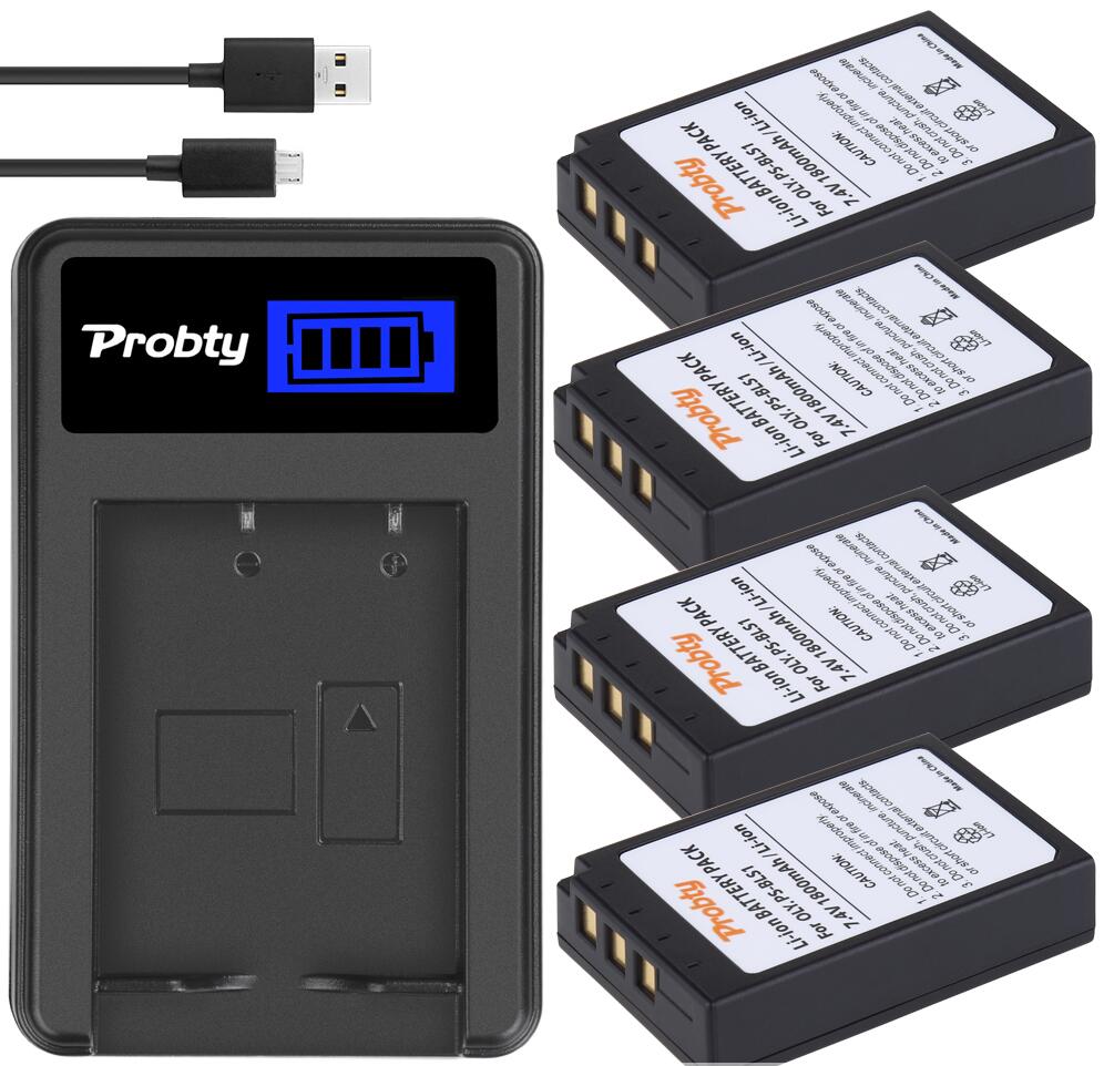 BLS1 batterij en oplader voor OLYMPUS EVOLT E-400 E-410 E-420 E-450 E-620 E-P1: Overigen