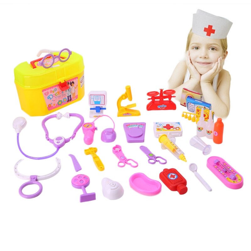 View of Nurse Doctors Case Pretend Play Kit Kids Medicine ... – Grandado