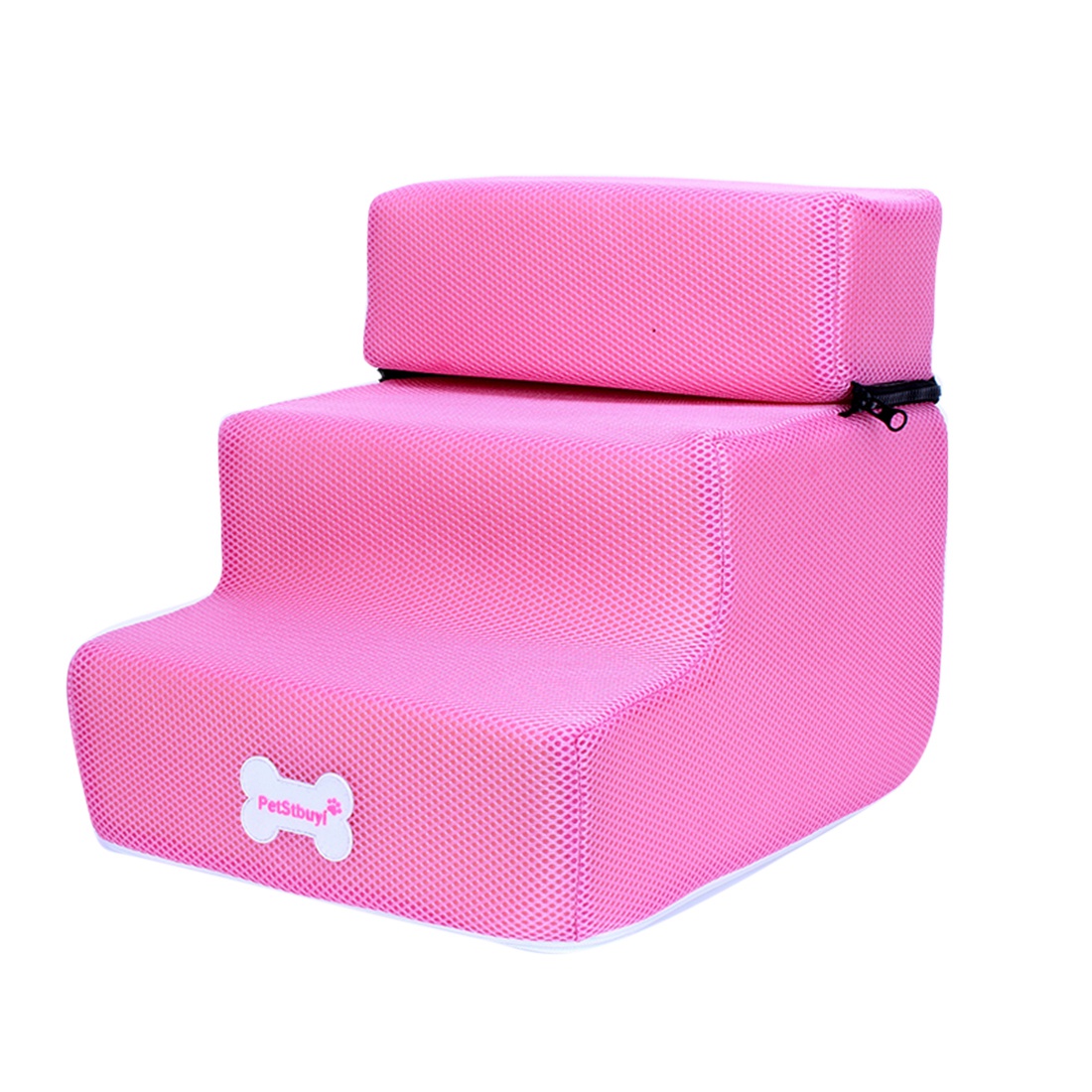 Hond Bed 3 Stappen Hond Trappen Hond Ladder Afneembare Pet Trappen Kat Puppy Ramp Anti-Slip Verwijderbare Honden Bed trappen Dierbenodigdheden: Pink