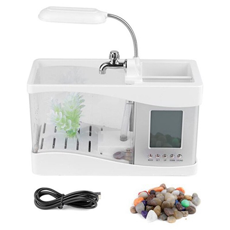 View of Aquarium USB Mini Aquarium Fish Tank Aquarium with... – Vicedeal