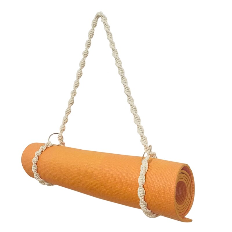 Yoga Mat Carry Strap Handmade Boho Crochet Macrame Adjustable Shoulder Strap For Yoga Mat Sling Pilates Exercise Fitness