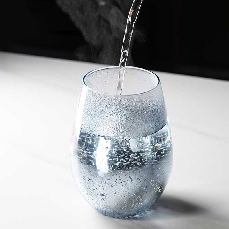 Stjärnor pläterad färg glas kopp blyfri hög temperatur kristall mjölk juice kopp med sked hem kök kontor dringking glas