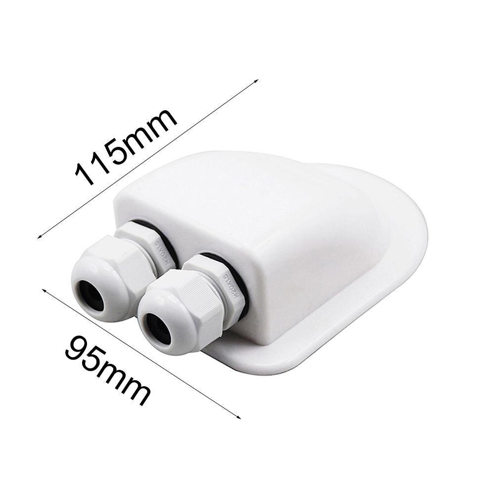 Rv Junction Box Solar Auto Plastic Dak Draad Entry Klier Doos Zonnepaneel Kabel Camper Junction Box Rv Caravan Accessoires