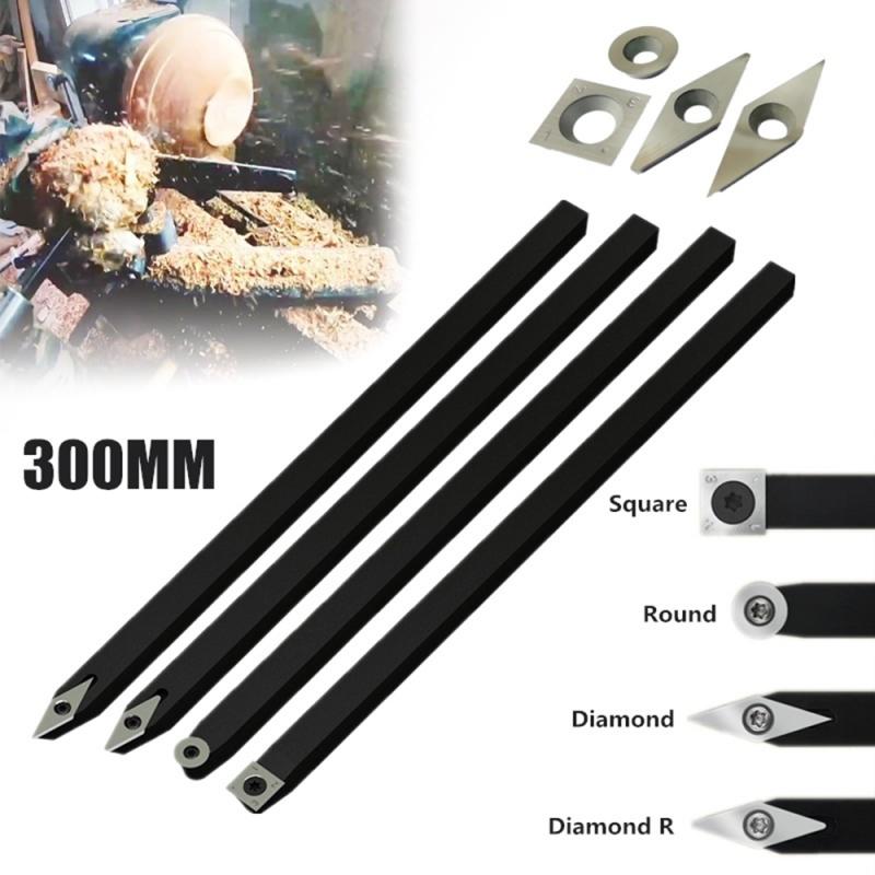 Wood Lathe Turning Tool Holder Rotary Chisel Round/Diamond/Square/R Woodworking Turning Tool Lathe