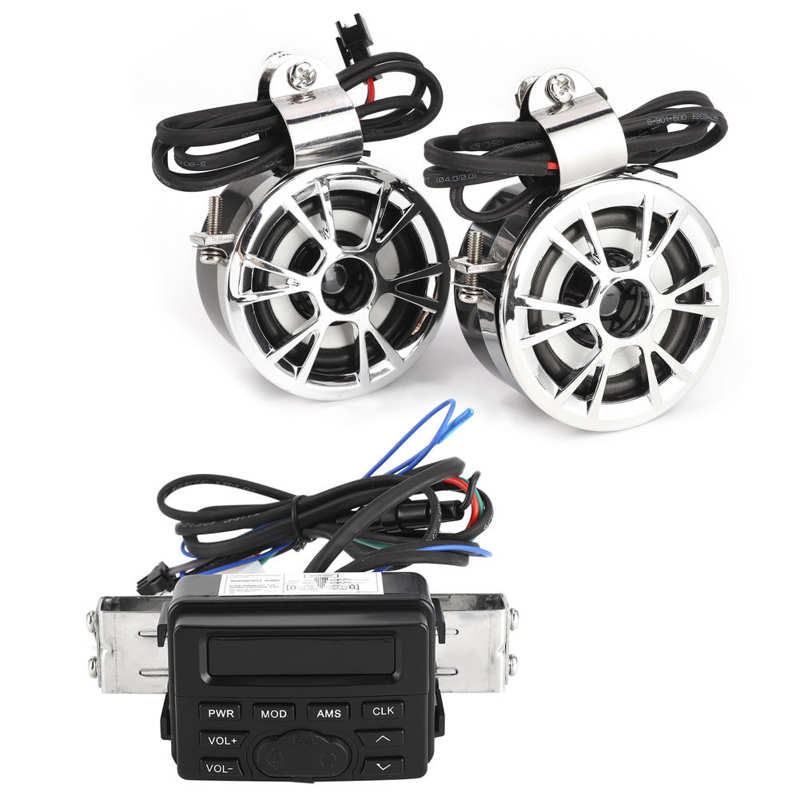 Motorfiets Radio Speaker Motorfiets 12V Motorfiets Audio Systeem Waterdichte Fm Radio MP3 Spelen Stereo Hifi
