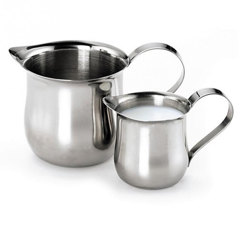 Rustfritt stål latte art mugge melkeskummende kanne kaffekrus barista håndverk cappuccino kopper kjele 60/90/150/240ml #734