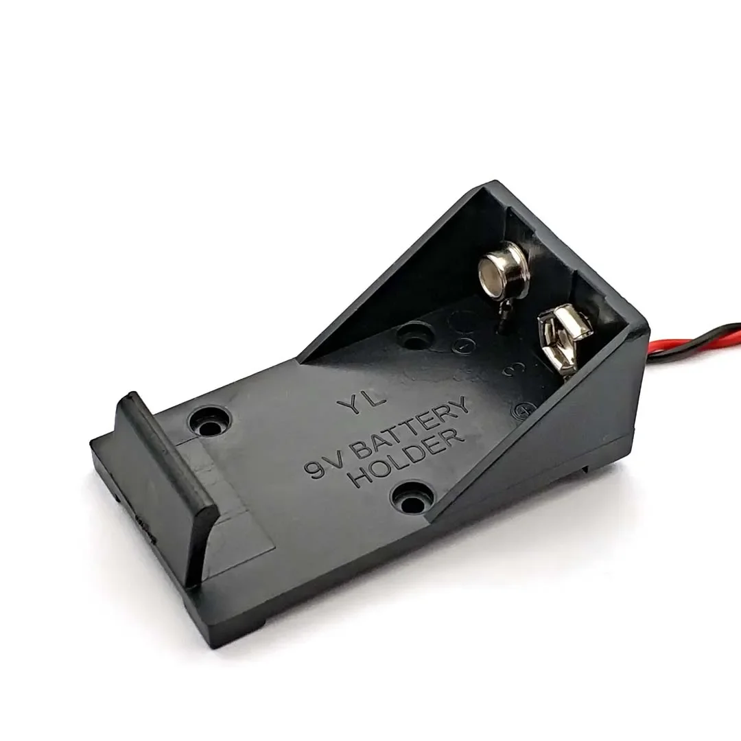 9V Battery Clip Holder Case Box with Wire Leads DIY
