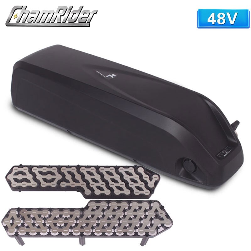 E-sykkel elektrisk sykkel batteri eske hailong sse -046 nedrør nedrør 10s 5p 13s 4p nikkelstrimler 18650 celleholder: 48v og nickelstrips