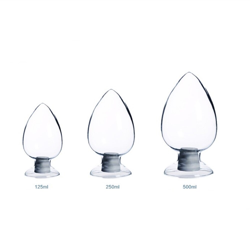 Conical seed bottle glass sample display bottle with stopper lab supplies 125ml 250ml 500ml