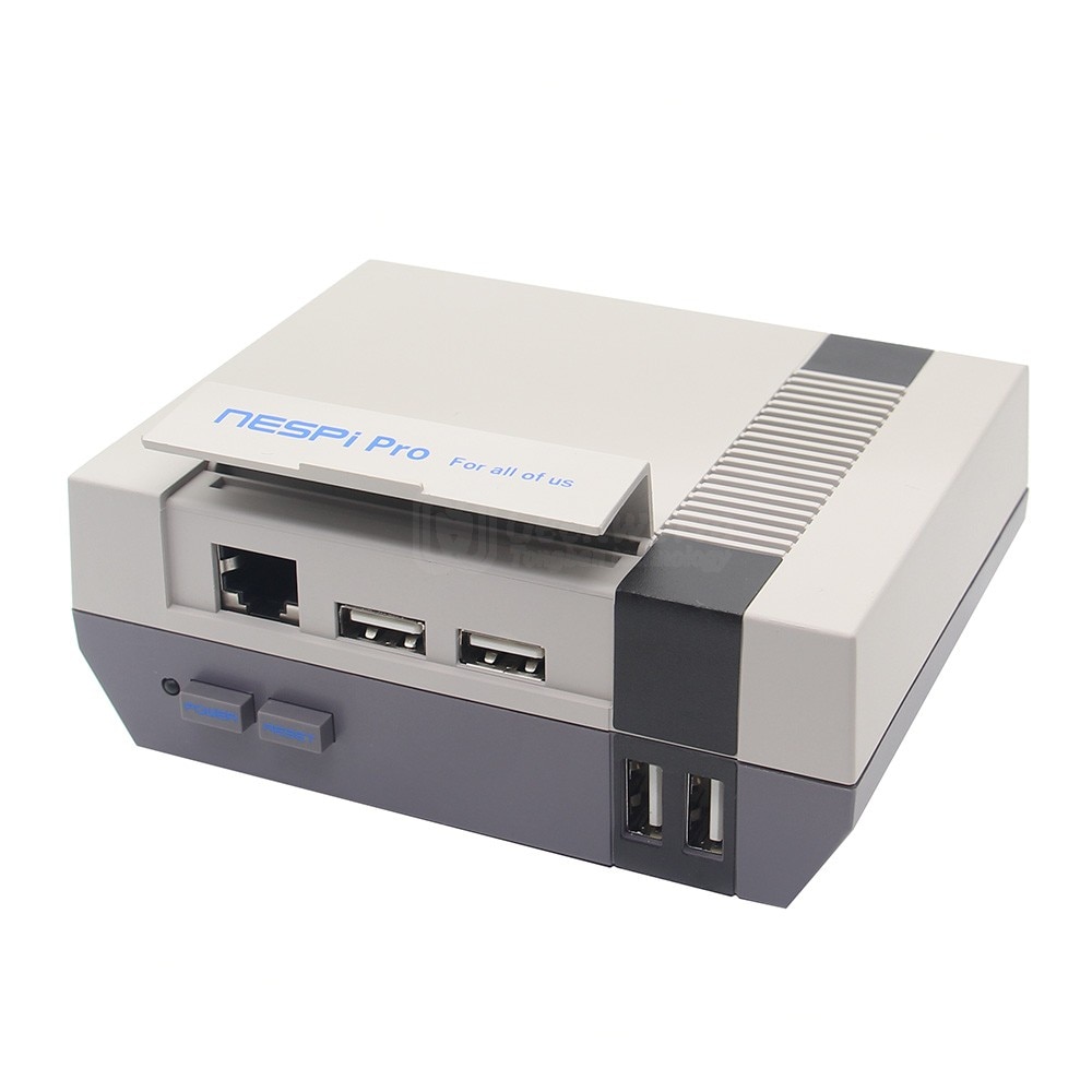 boîtier Raspberry Pi 3 B + (Plus) NESPi Pro avec Console de jeu Style RTC NES FS | boîtier pour Raspberry Pi 3 modèle B +, 3B