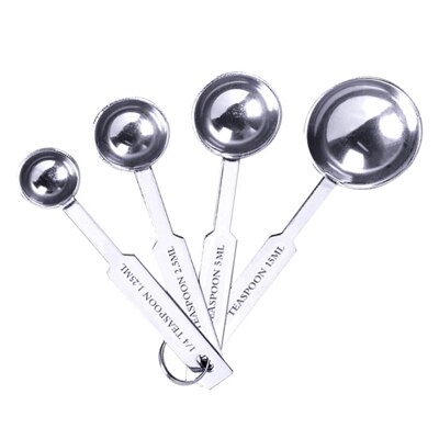 Maatbekers Stapelbaar Keuken Maatlepel Set Rvs Eetlepels Thuis Maatbekers En Lepels Set: 4pcs measuring Spoon