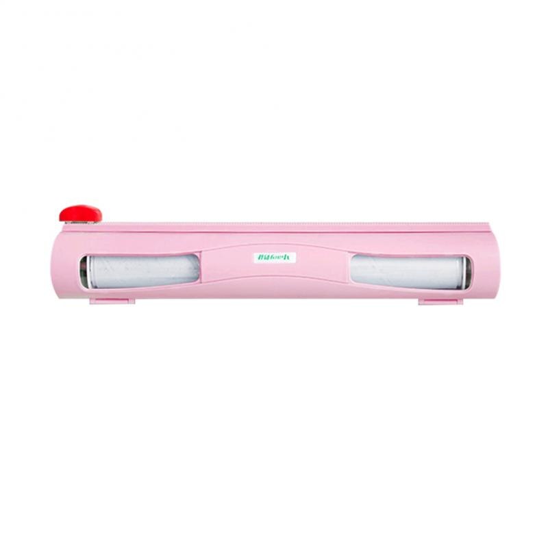 Household Plastic Wrap Cutter Cling Film Kitchen Utility Cling Film Box Cutting Box: pink