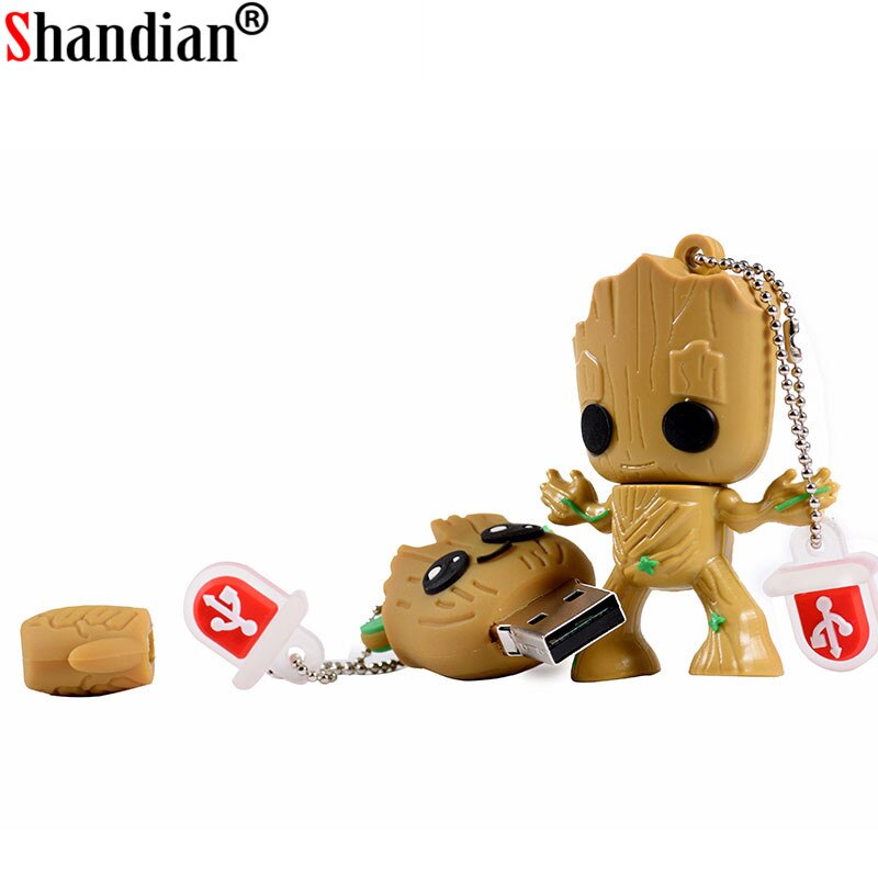 SHNADIAN del fumetto Bello Groot usb flash drive disk super heros memory stick Pen drive 4gb 8gb 16gb 32gb 64gb Creativo pendrive