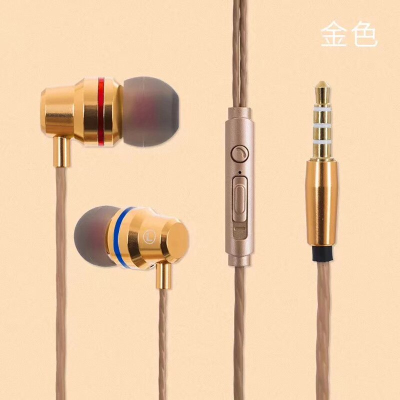 Bedrade oortelefoon voor huawei honor oppo 10, 9 lite 8, 7 plus, in-ear, zware bas, stereogeluid, oordopjes voor gaming, oordopjes met microfoon: Geel