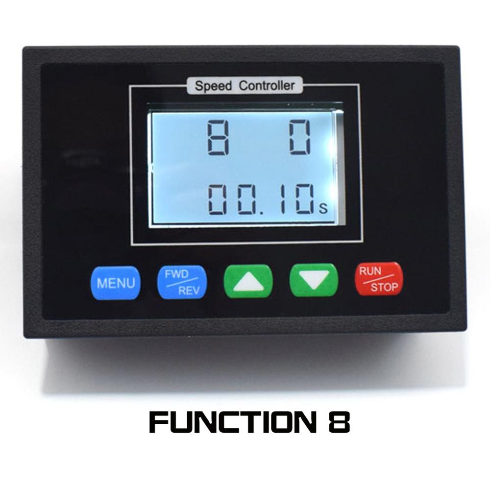 DC Motor Speed Controller LCD Smart Digital Display 0~100% adjustable 60A PWM Timing Reversible Remote control12-48V Black
