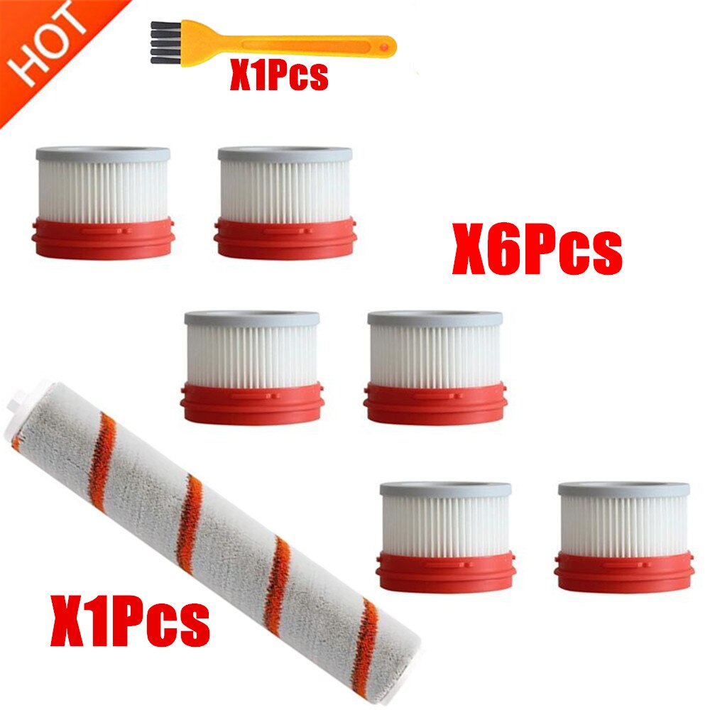 Xiaomi-Accesorios para filtro HEPA de aspiradora inalámbrica Dreame, recambio/accesorio para robot aspirador V9 V9B V10, kit de piezas que incluye cepillo rodillo: 8pcs-set