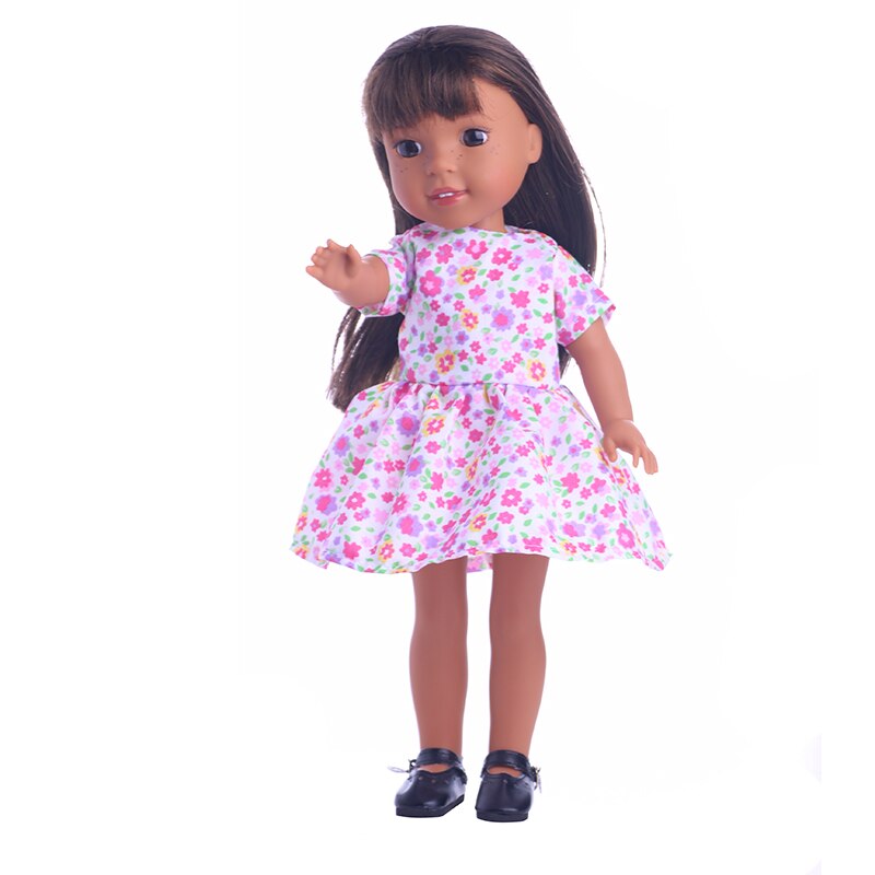 Luckdoll billig smuk 14 stilarter dukketøj kjole vælg til 14.5 tommer wellie wishers dukke og 14 tommer dukke og 1/6 dukke: M11