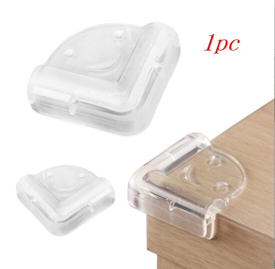 1/4 Pcs Baby Tafel Hoek Beschermende Verdikte Glas Pvc Hoek Guard L-Vormige/Smiley Transparante Kinderen Veiligheid Anti-Collision: 1pc Smiley