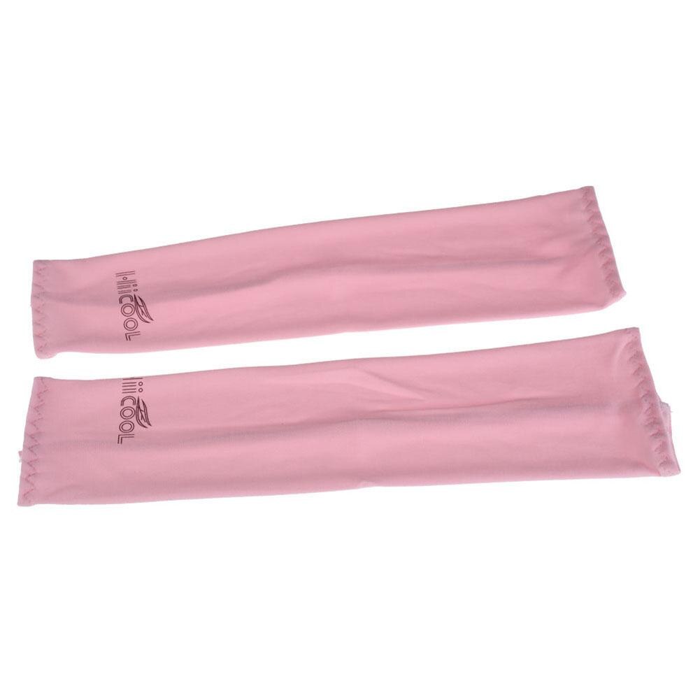 Armærmer cover uv solbeskyttelse golfcykel spandex polyurethan nylon udendørs sport sikkerhedsarmvarmere 12%  lycra materiale: Lyserød