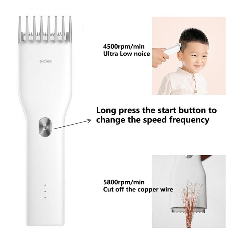 Xiaomi ENCHEN Boost Hair Trimmer Men's Electric Hair Clipper USB Rechargeable Hair Cutter for Men Adult Razor