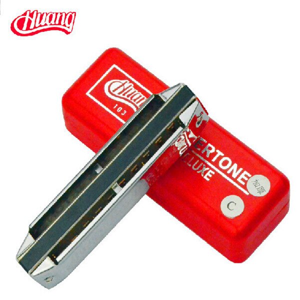 Huang Harmonica 10 Hole Blues Harmonica Huang 103 Diatone Key of C Armonica Harp Musica Instrumento Huang Harmonica