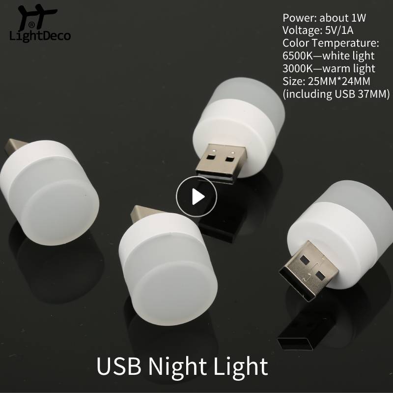 Usb-pistoke lamppu kannettava led-lamppu mini yövalo pieni pyöreä lamppu tietokoneen mobiilivirtavalo pieni pyöreä kirjalamput kotiin