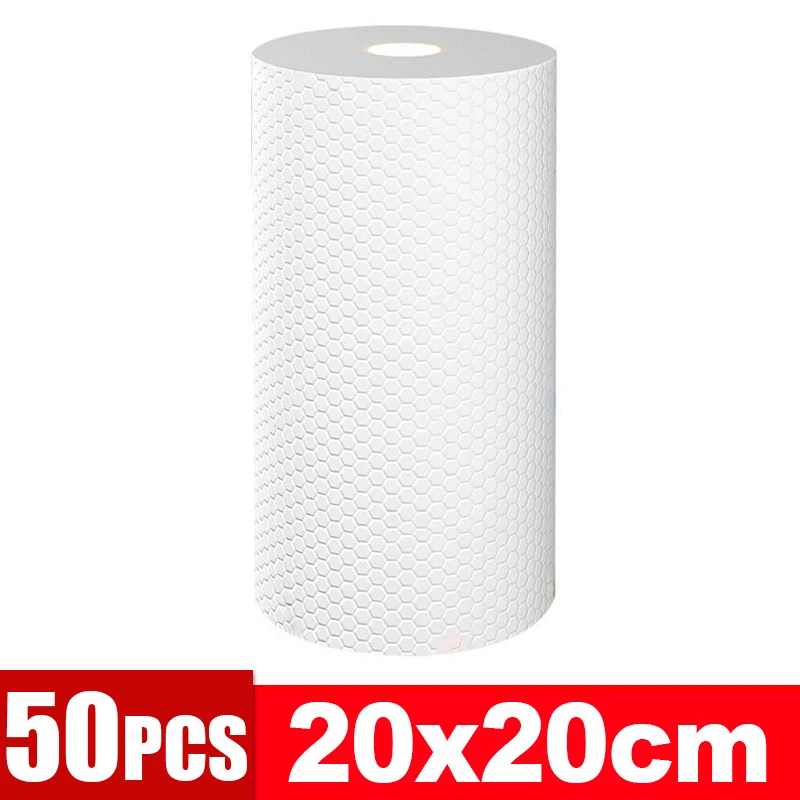 Trapos desechables de cocina, paños de limpieza reutilizables no tejidos, toallas de lavado para el hogar, paños de cocina, toallitas de trapo, herramientas limpiadoras de tela: Rojo