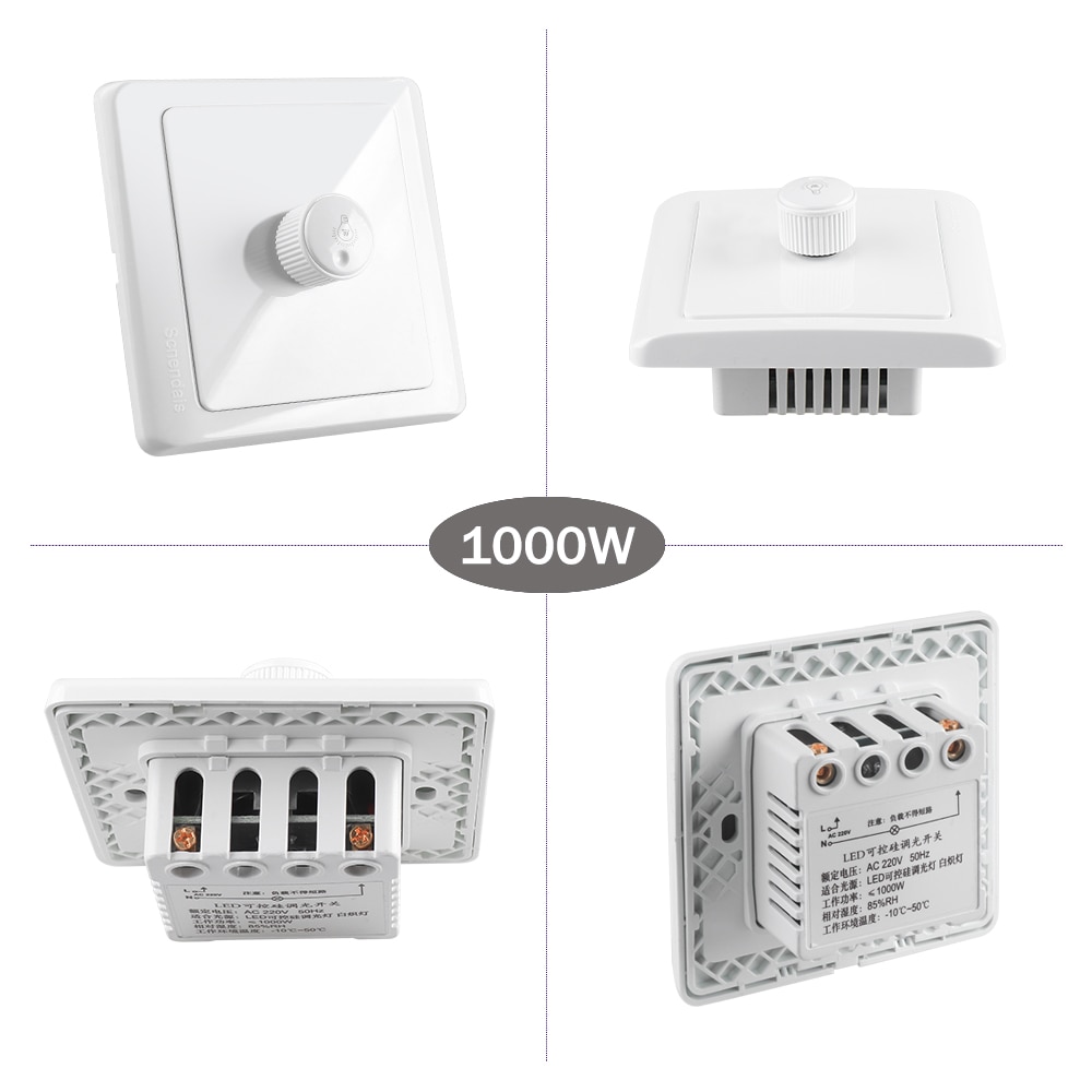 Interruptor de atenuación LED SCR, atenuadores de brillo para luces LED ajustables, Panel regulable, focos de luz descendente, 220V, 300W /600W /1000W