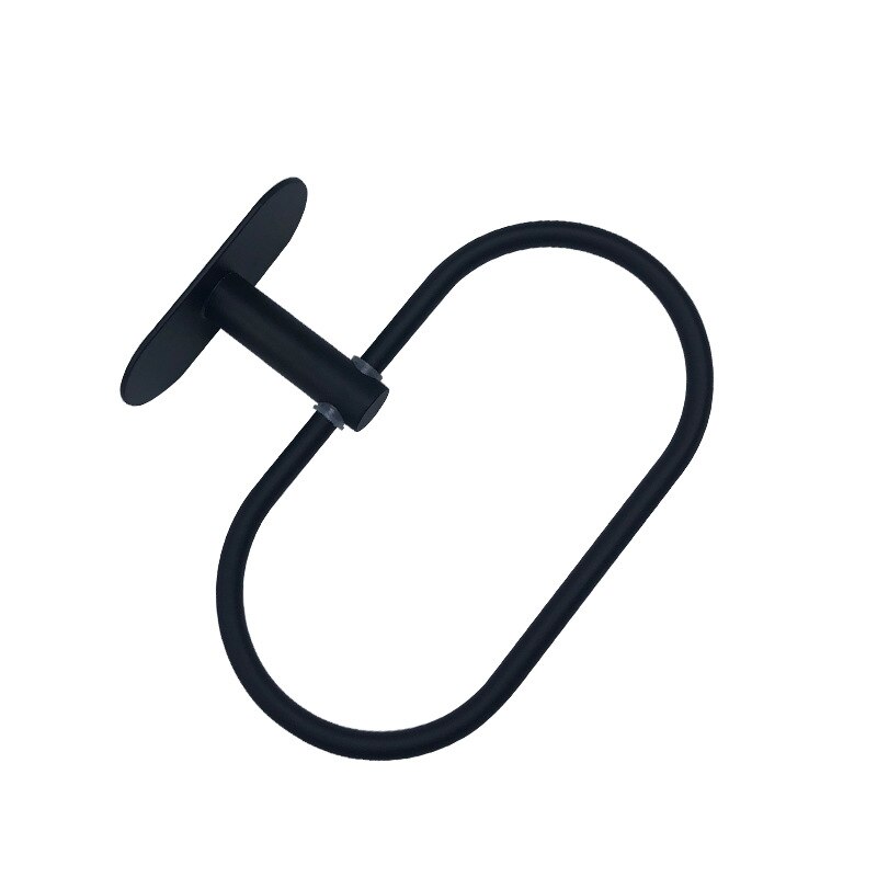 ELLEN Matte Black Bathroom Hardware Set Black Robe Hook Towel Bar Toilet Paper Holder Bath Bathroom Accessories EL480B1001B