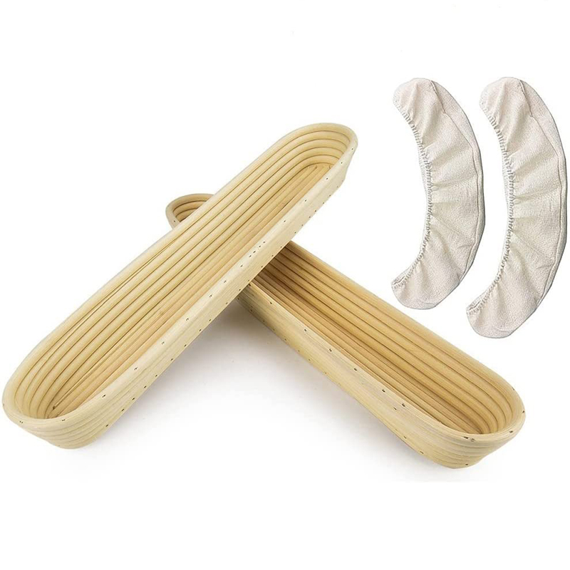 Cesta a prueba de masa, 3 tamaños disponibles, Baguette Banneton, cesta de mimbre Natural, herramientas de fermentación para hornear para panaderos caseros