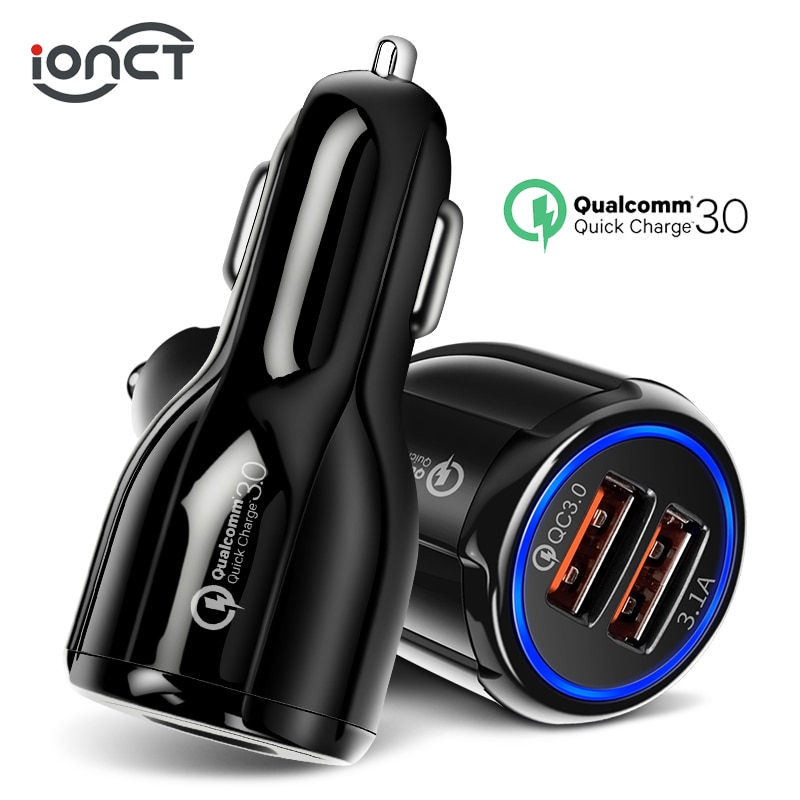 Auto USB Ladegerät Schnell Ladung 3,0 qc 2,0 praktisch Ladegerät 2 Hafen USB Schnelle Auto Ladegerät für iPhone Xiaomi Tablette Auto-Ladegerät