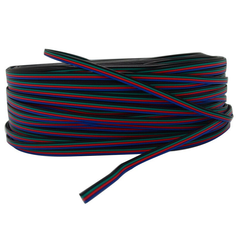 1m-50m 4 pin connector 4 wire rgb electric cable extension cord for rgb 3528 5050 led strip lighting