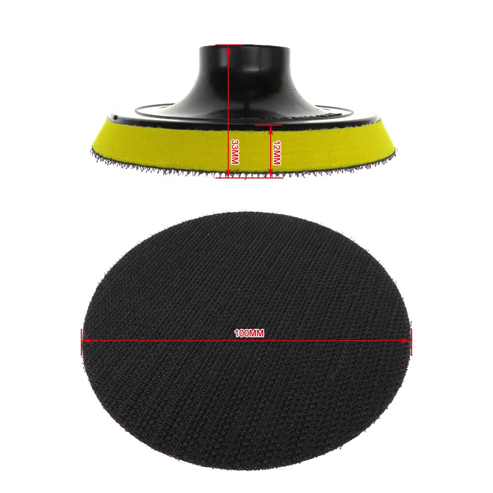 4 Inch Rotary Backing Pad with M10 Thread Polishing Pad Hook and Loop Car Polishing Waxing Pad