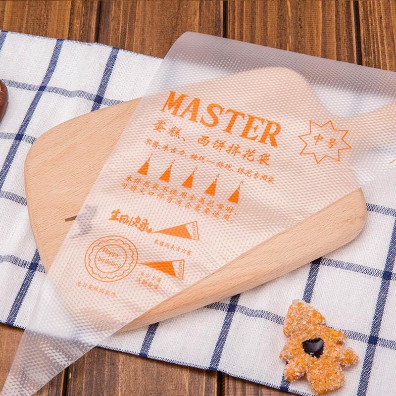 100 stk/pose engangs sprøytepose glasur munnstykke fondant kake klemme flasker plast dessert verktøy
