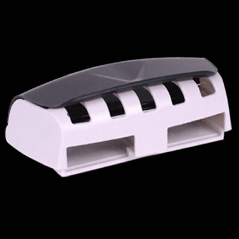 Dispenser automatico di dentifricio, Set di portaspazzolino, aspirazione antipolvere e appiccicosa, spremiagrumi per bagno a parete: Black brush holder